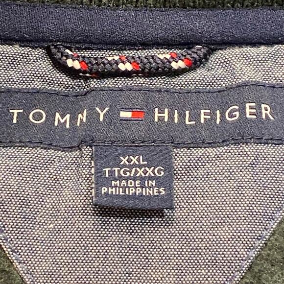 Tommy Hilfiger Mens XXL Dark Green Fleece Full Zip Jacket - Picture 3 of 8